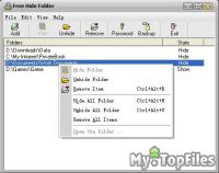 Look at screenshot of Free Hide Folder